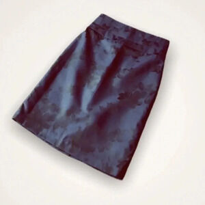 H&M high waisted skirt/size2/dark blue/bla…